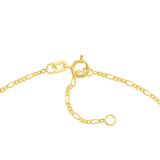 Birmingham Jewelry - 14K Gold Figaro Chain Adjustable Anklet - Birmingham Jewelry