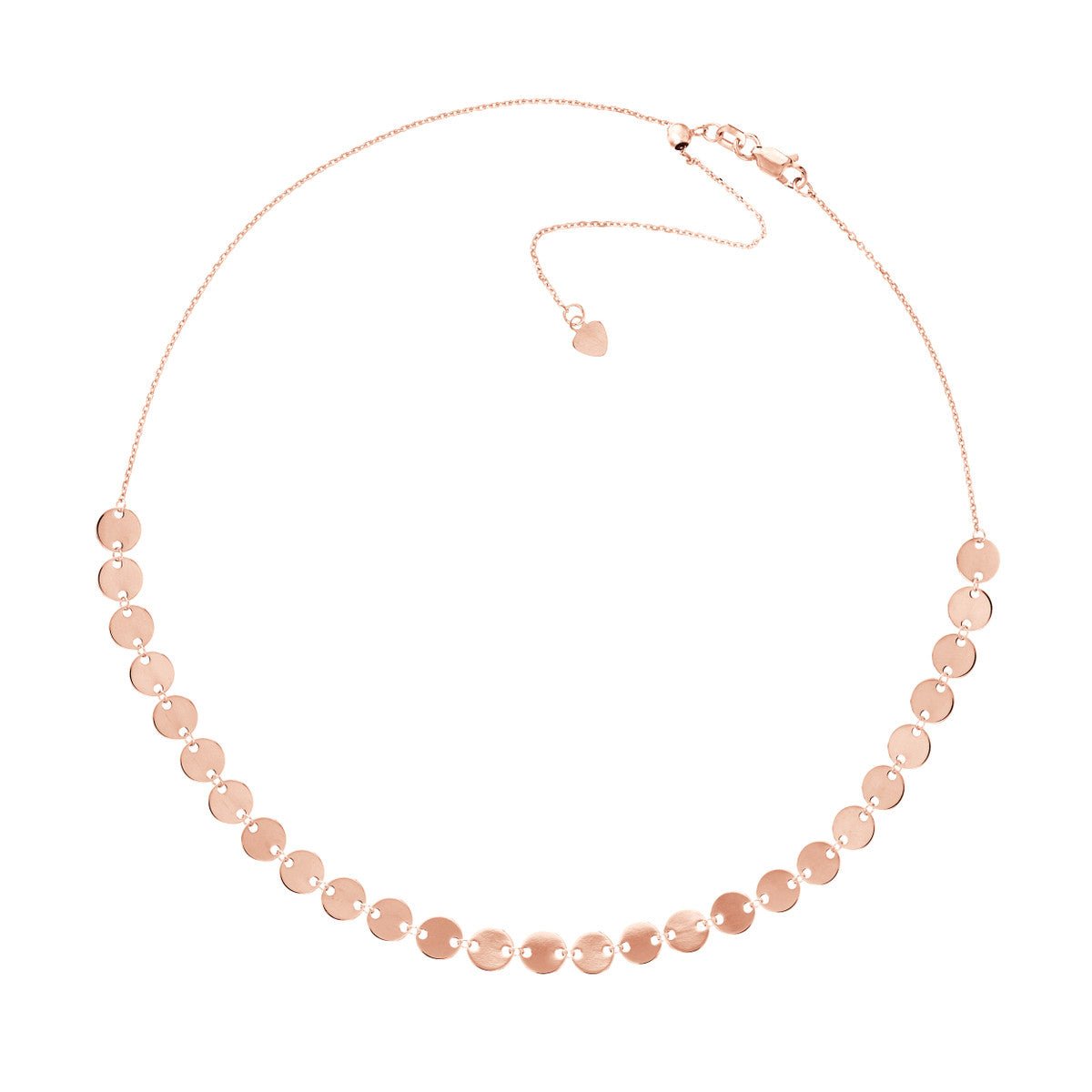 Birmingham Jewelry - 14K Gold Full Disc Station Adjustable Choker - Birmingham Jewelry