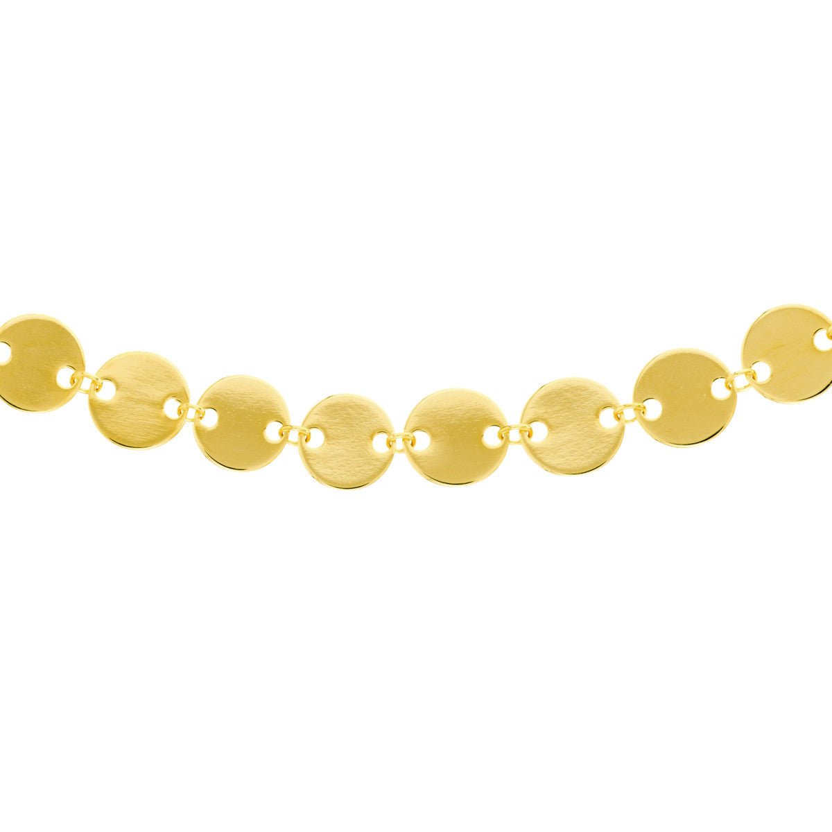 Birmingham Jewelry - 14K Gold Full Disc Station Adjustable Choker - Birmingham Jewelry