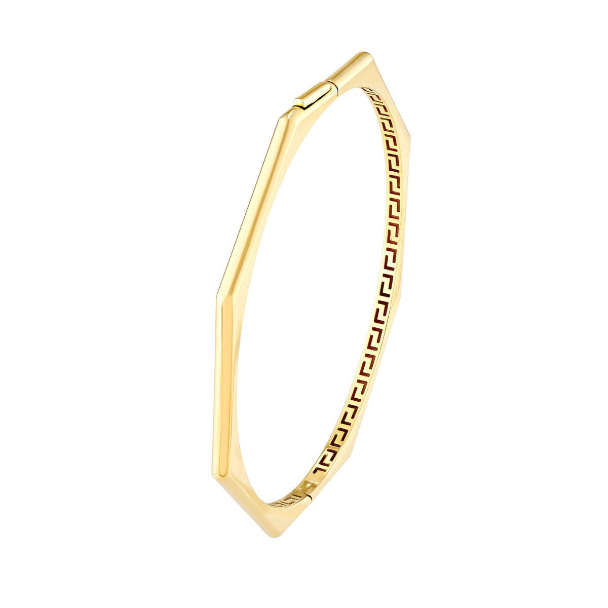 Birmingham Jewelry - 14K Gold Geometric Octagon Bangle Bracelet - Birmingham Jewelry