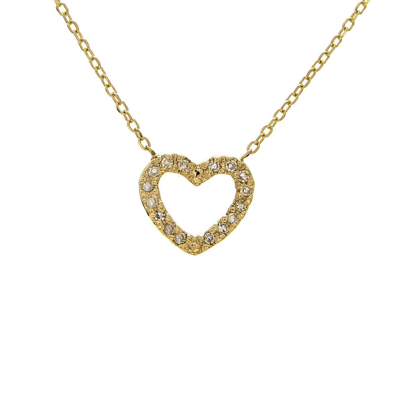14K Gold Heart Necklace With Diamonds Birmingham Jewelry Necklace Birmingham Jewelry 