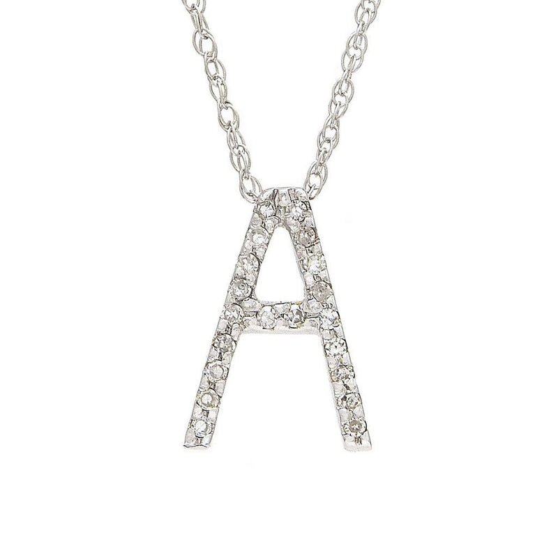 14K Gold Initial "A" Necklace With Diamonds (Big) Birmingham Jewelry Necklace Birmingham Jewelry 
