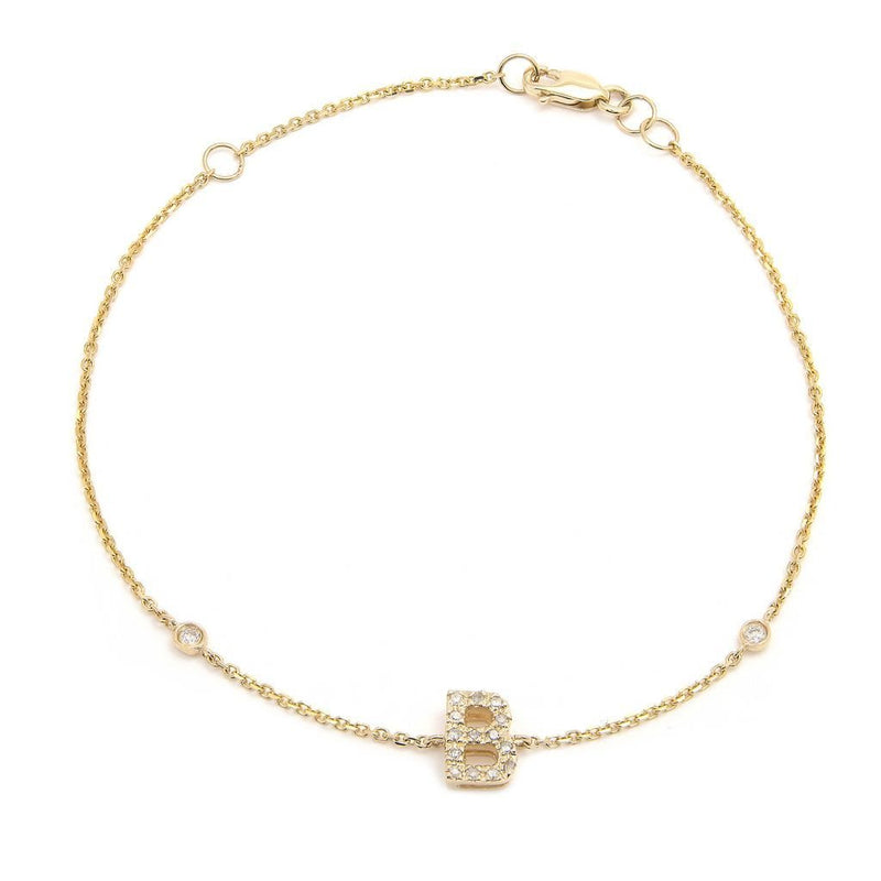 14K Gold Initial Bracelet – Fiona Rose Jewelry