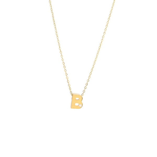 14K Gold Initial "B" Necklace (Diamond) Birmingham Jewelry Necklace Birmingham Jewelry 