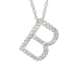14K Gold Initial "B" Necklace With Diamonds (Big) Birmingham Jewelry Necklace Birmingham Jewelry 