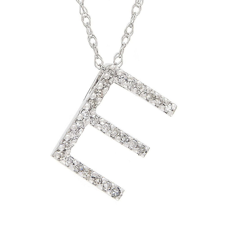 14K Gold Initial "E" Necklace With Diamonds (Big) Birmingham Jewelry Necklace Birmingham Jewelry 