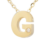 14K Gold Initial "G" Necklace (Diamond) Birmingham Jewelry Necklace Birmingham Jewelry 