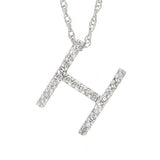 14K Gold Initial "H" Necklace With Diamonds (Big) Birmingham Jewelry Necklace Birmingham Jewelry 