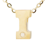 14K Gold Initial "I" Necklace (Diamond) Birmingham Jewelry Necklace Birmingham Jewelry 