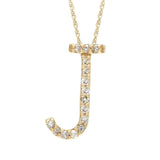 14K Gold Initial "J" Necklace With Diamonds (Big) Birmingham Jewelry Necklace Birmingham Jewelry 