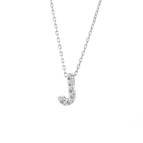 14K Gold Initial "J" Necklace With Diamonds Birmingham Jewelry Necklace Birmingham Jewelry 