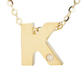 14K Gold Initial "K" Necklace (Diamond) Birmingham Jewelry Necklace Birmingham Jewelry 