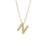 14K Gold Initial "N" Necklace With Diamonds Birmingham Jewelry Necklace Birmingham Jewelry 