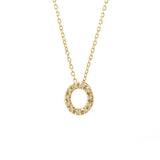 14K Gold Initial "O" Necklace With Diamonds Birmingham Jewelry Necklace Birmingham Jewelry 