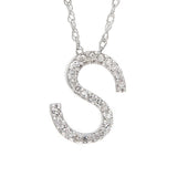 14K Gold Initial "S" Necklace With Diamonds (Big) Birmingham Jewelry Necklace Birmingham Jewelry 