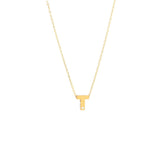 14K Gold Initial "T" Necklace (Diamond) Birmingham Jewelry Necklace Birmingham Jewelry 