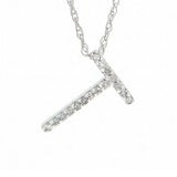 14K Gold Initial "T" Necklace With Diamonds (Big) Birmingham Jewelry Necklace Birmingham Jewelry 