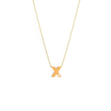 14K Gold Initial "X" Necklace (Diamond) Birmingham Jewelry Necklace Birmingham Jewelry 