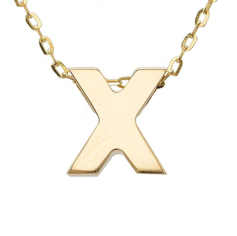 14K Gold Initial "X" Necklace Birmingham Jewelry Necklace Birmingham Jewelry 