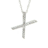 14K Gold Initial "X" Necklace With Diamonds (Big) Birmingham Jewelry Necklace Birmingham Jewelry 