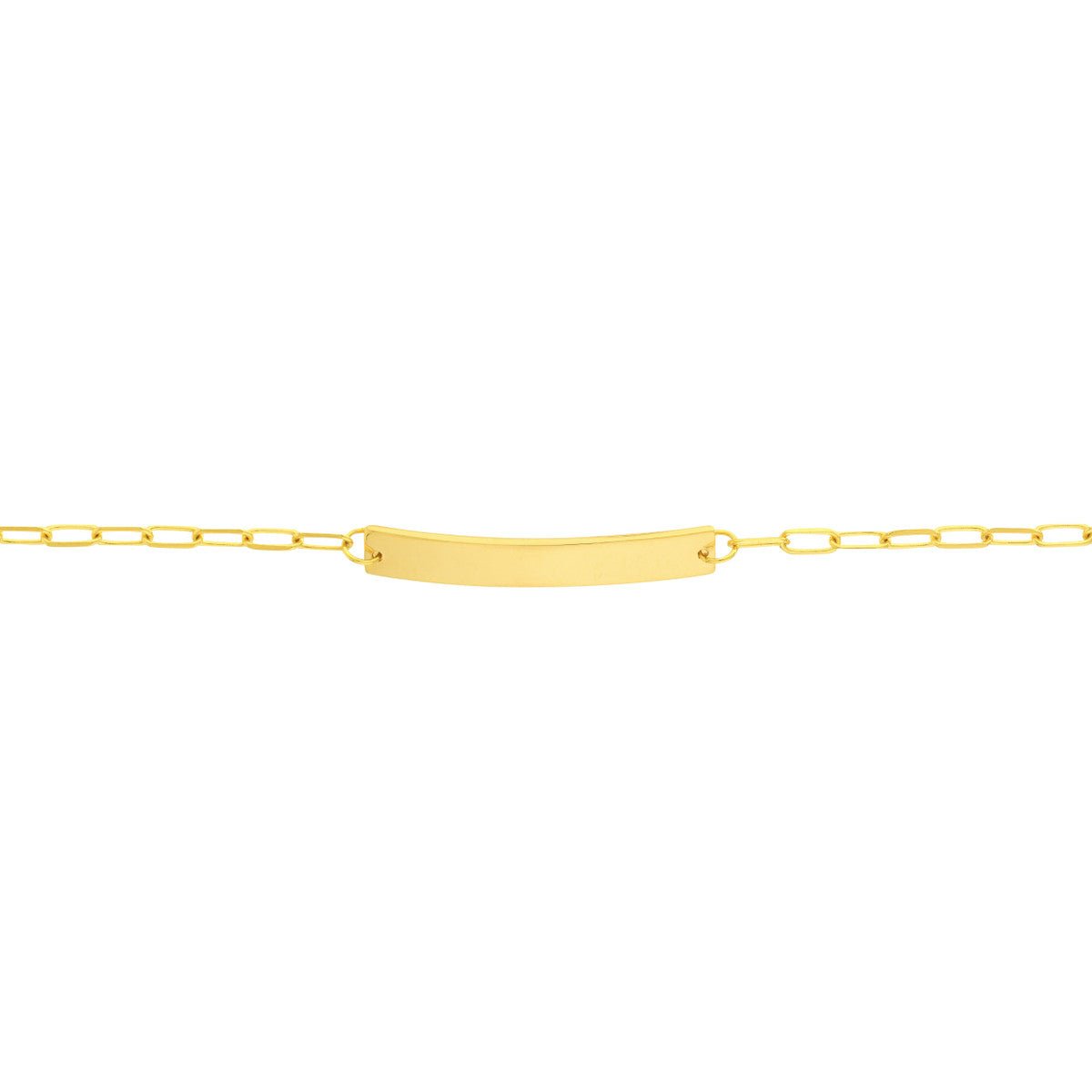 14K Gold Kid's ID Bracelet on D/C Long Anchor Chain Birmingham Jewelry Bracelet Birmingham Jewelry 