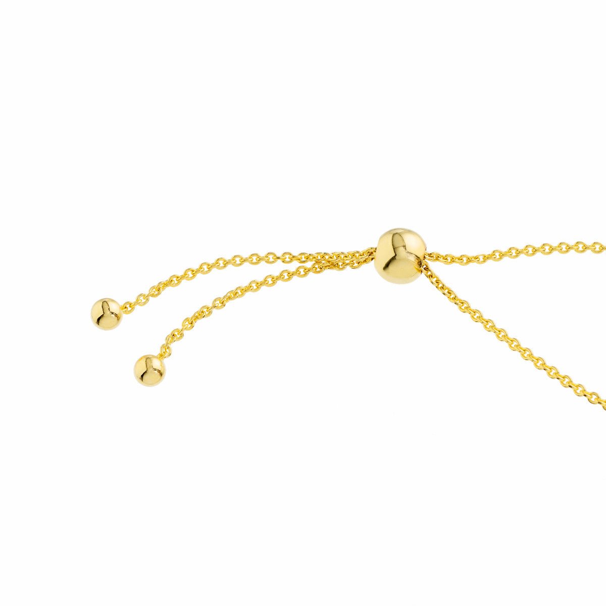 Birmingham Jewelry - 14K Gold Mini Diamond Cross Bolo Bracelet - Birmingham Jewelry