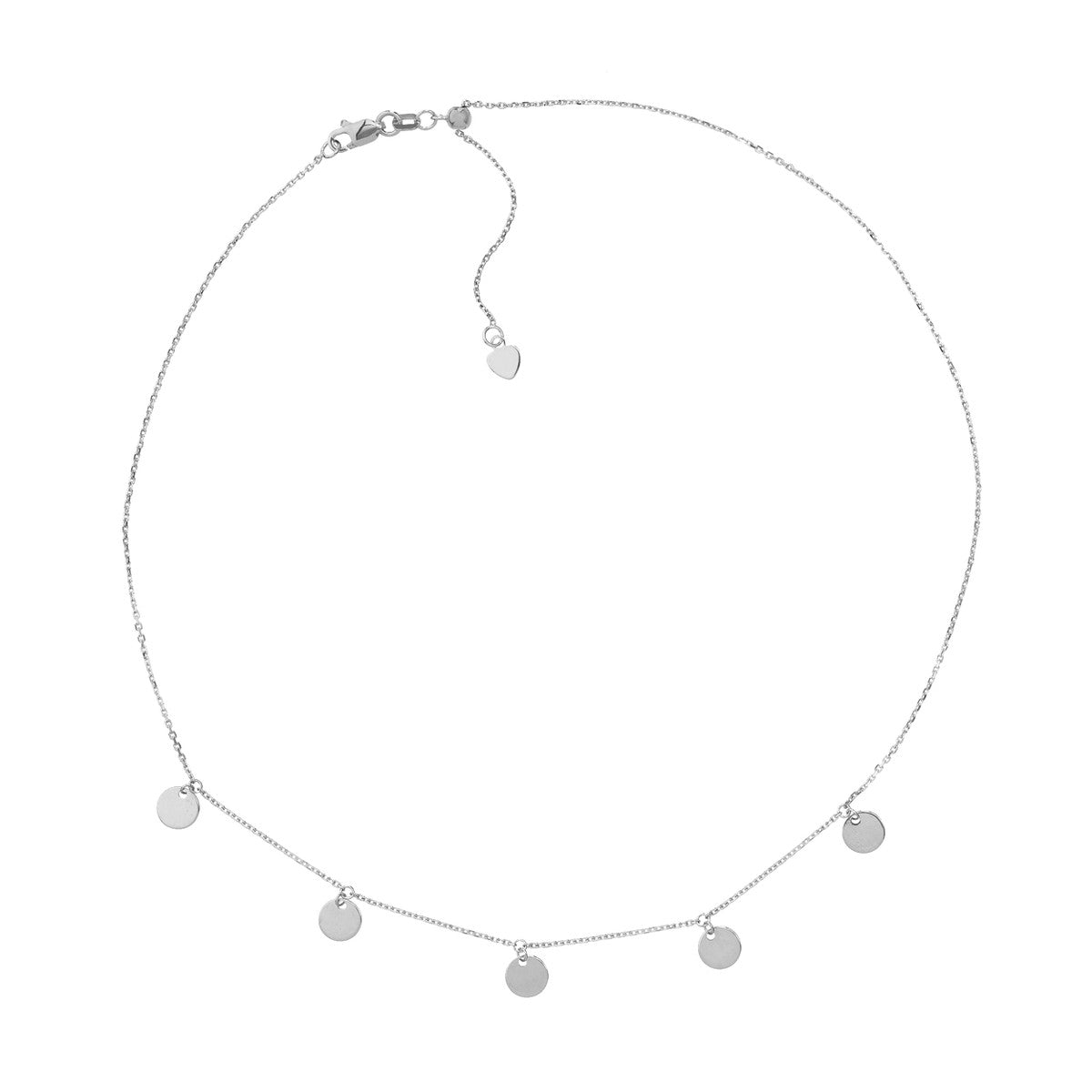 Birmingham Jewelry - 14K Gold Mini Disc Dangles Adjustable Choker - Birmingham Jewelry