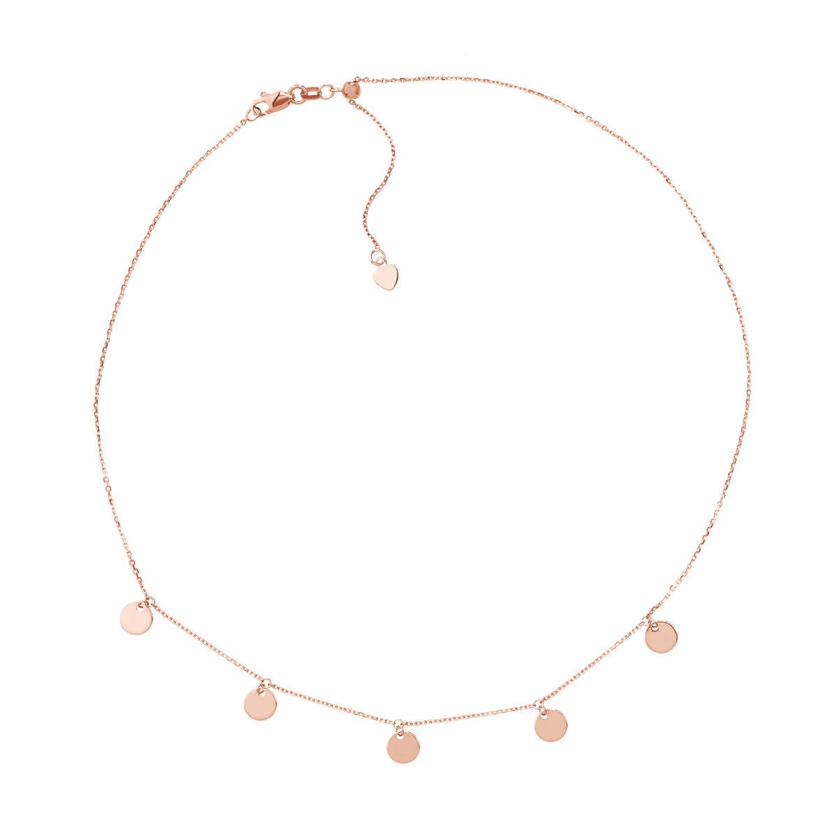 Birmingham Jewelry - 14K Gold Mini Disc Dangles Adjustable Choker - Birmingham Jewelry
