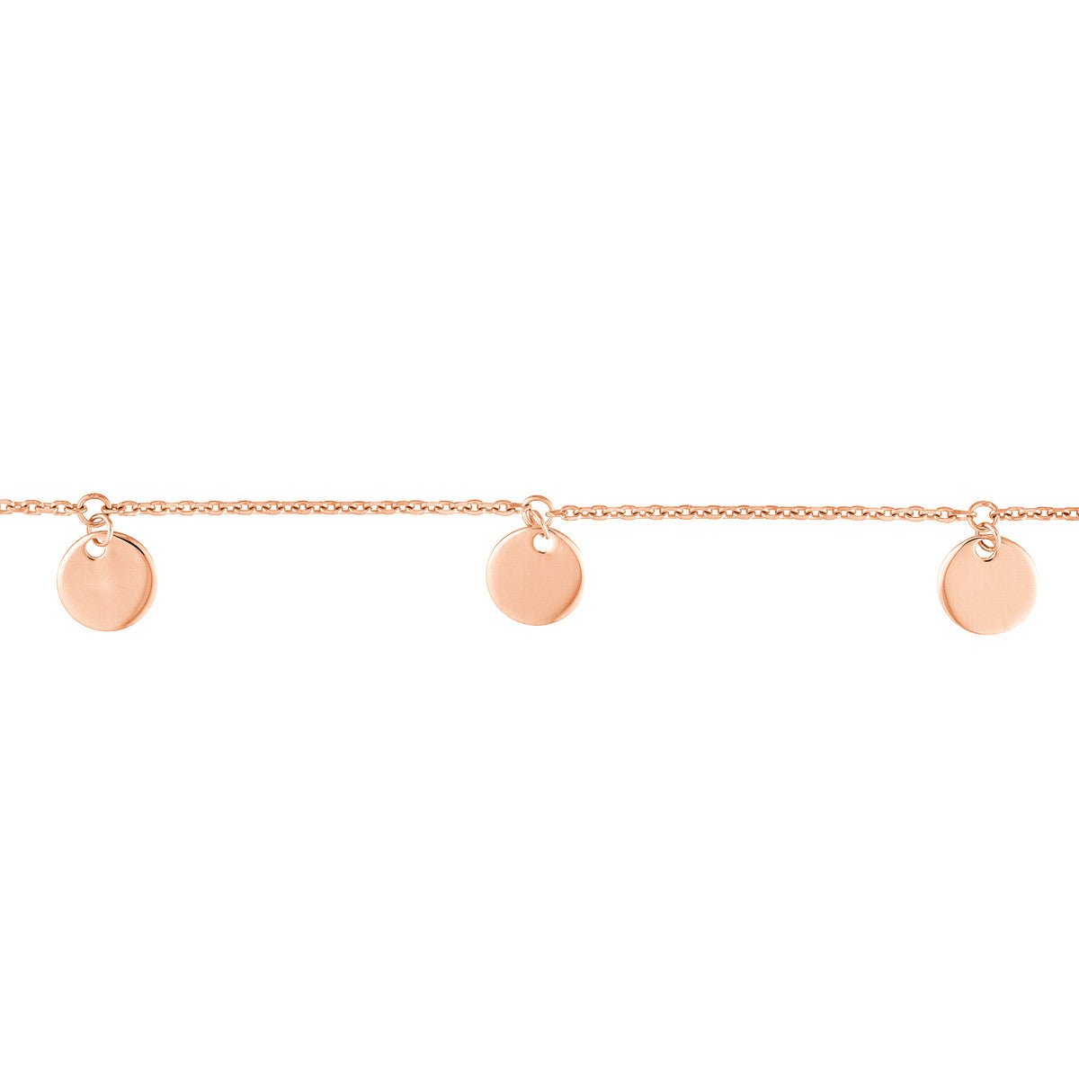 Birmingham Jewelry - 14K Gold Mini Disc Dangles Adjustable Choker - Birmingham Jewelry