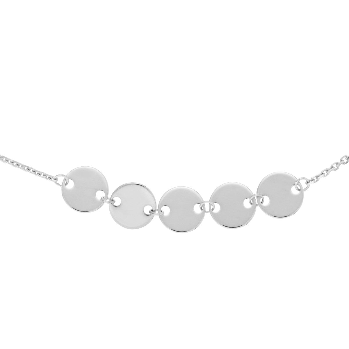 Birmingham Jewelry - 14K Gold Mini Disc Quintet Adjustable Choker - Birmingham Jewelry