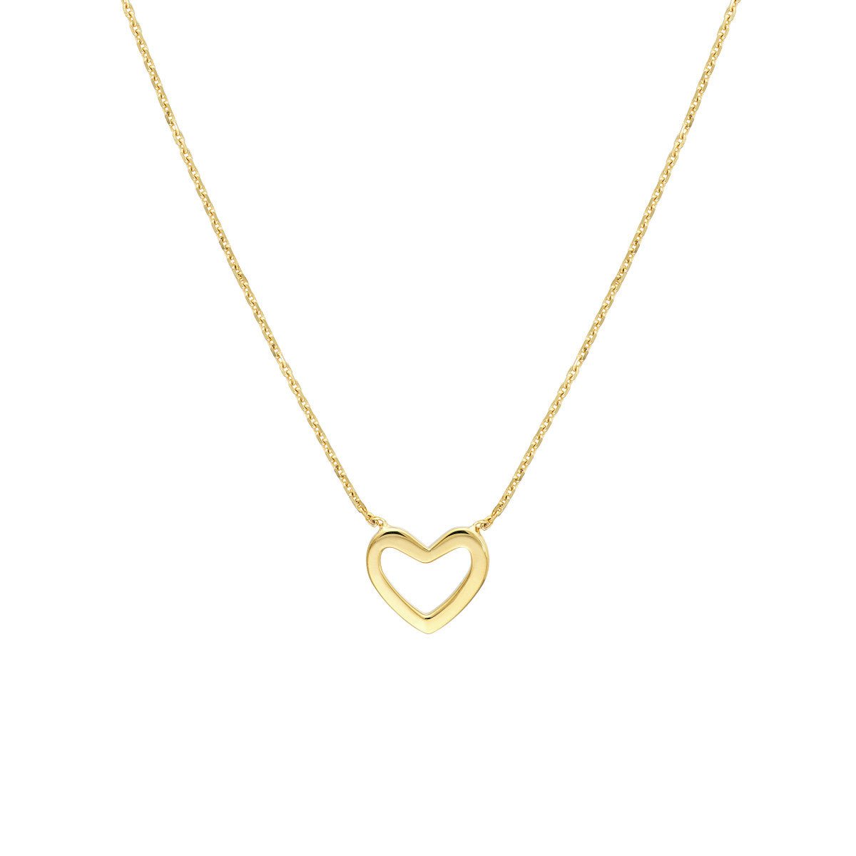 Birmingham Jewelry - 14K Gold Mini Open Heart Necklace - Birmingham Jewelry
