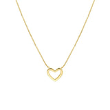 Birmingham Jewelry - 14K Gold Mini Open Heart Necklace - Birmingham Jewelry