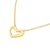 Birmingham Jewelry - 14K Gold Mini Open Heart Necklace - Birmingham Jewelry