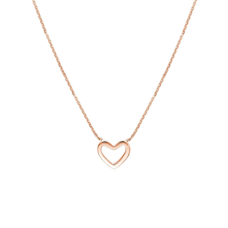 Birmingham Jewelry - 14K Gold Mini Open Heart Necklace - Birmingham Jewelry