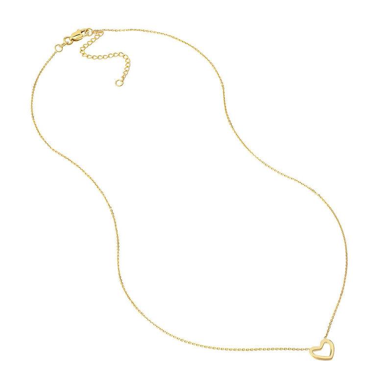 Birmingham Jewelry - 14K Gold Mini Open Heart Necklace - Birmingham Jewelry