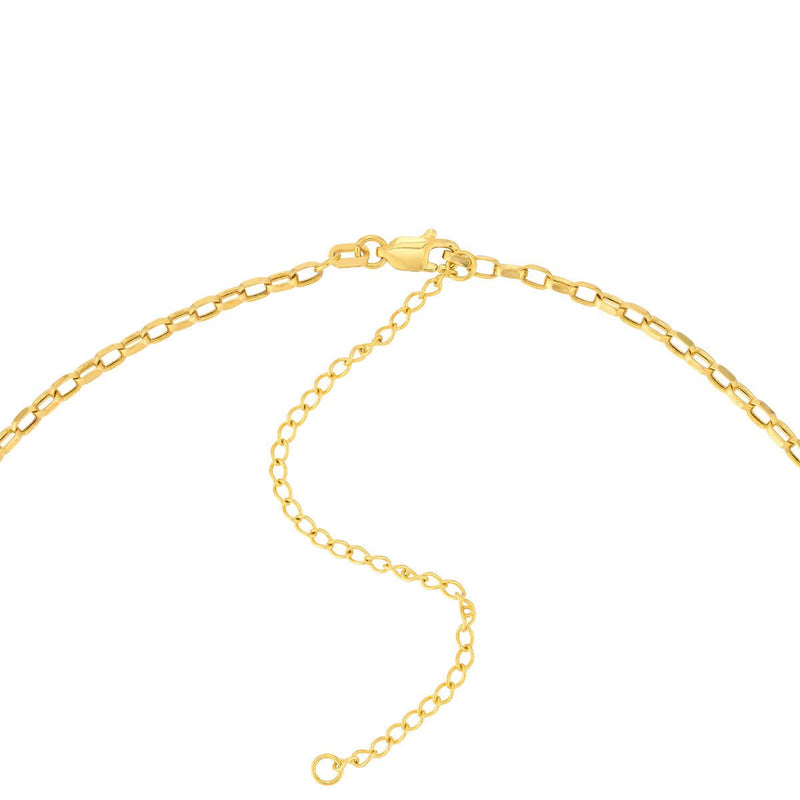 Birmingham Jewelry - 14K Gold Mini Rectangular Link Choker Chain - Birmingham Jewelry