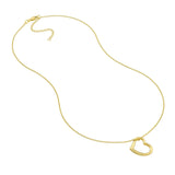 Birmingham Jewelry - 14K Gold Open Heart Pendant Adjustable Necklace - Birmingham Jewelry