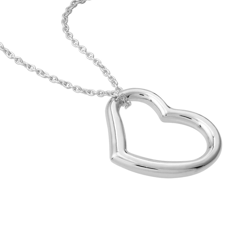 Birmingham Jewelry - 14K Gold Open Heart Pendant Adjustable Necklace - Birmingham Jewelry