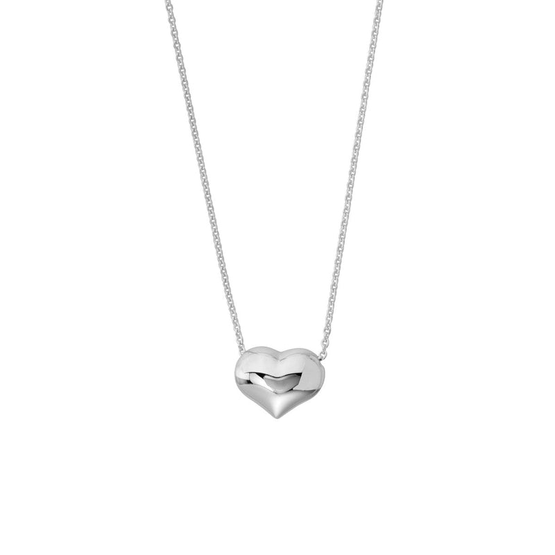Birmingham Jewelry - 14K Gold Puffy Heart Adjustable Necklace - Birmingham Jewelry