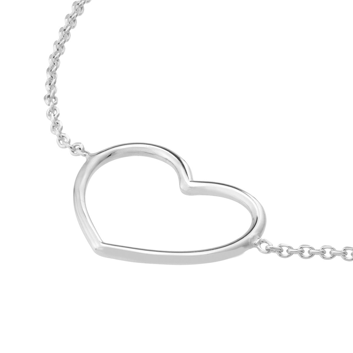 Birmingham Jewelry - 14K Gold Puffy Open Wire Heart Adjustable Bracelet - Birmingham Jewelry