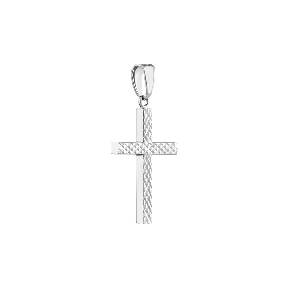 14K Gold Reversible D/C and Polished Cross Pendant Birmingham Jewelry Pendant Birmingham Jewelry 