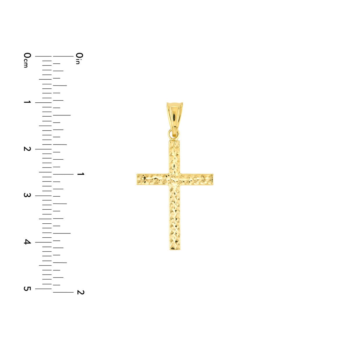 14K Gold Reversible D/C and Polished Cross Pendant Birmingham Jewelry Pendant Birmingham Jewelry 
