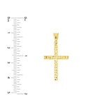 Birmingham Jewelry - 14K Gold Reversible D/C and Polished Cross Pendant - Birmingham Jewelry