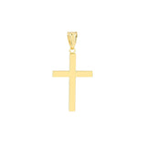 Birmingham Jewelry - 14K Gold Reversible D/C and Polished Cross Pendant - Birmingham Jewelry