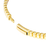 Birmingham Jewelry - 14K Gold Ribbed Hinge Bangle Bracelet - Birmingham Jewelry