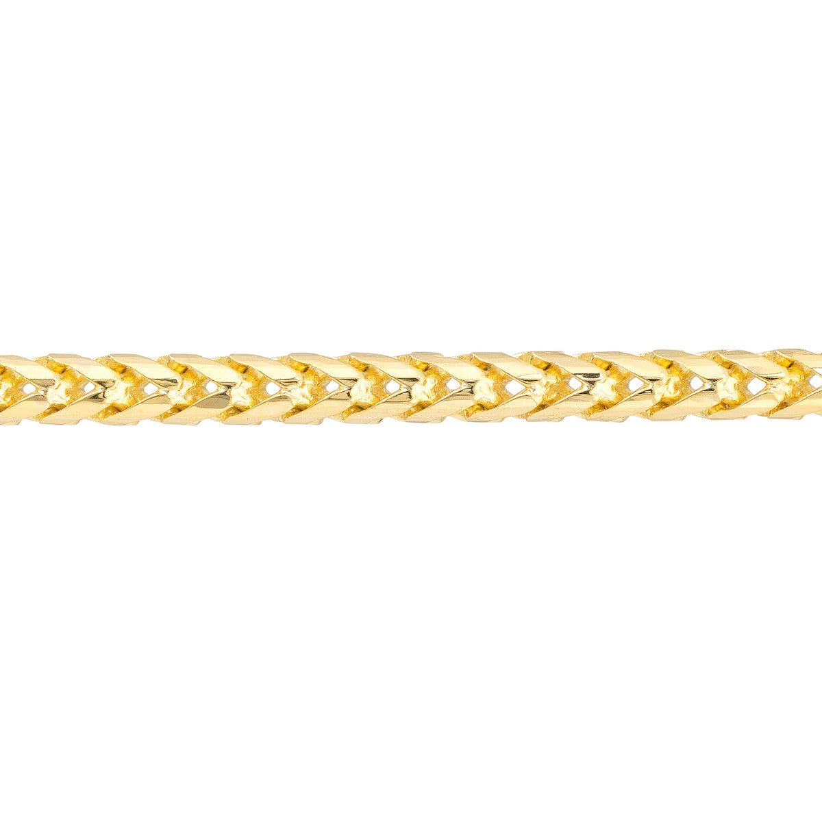 Birmingham Jewelry - 14K Gold Round D/C Franco Chain Bracelet - Birmingham Jewelry