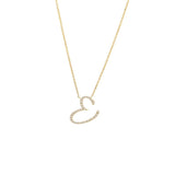 14K Gold Initial "E" Necklace Script Birmingham Jewelry Necklace Birmingham Jewelry 