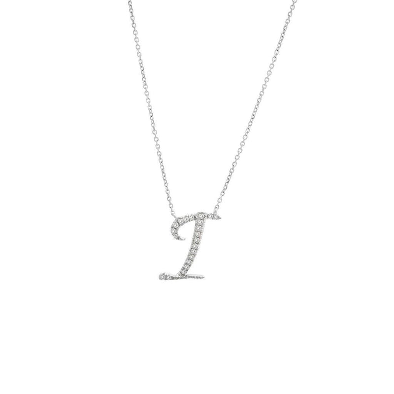 14K Gold Initial "I" Necklace Script Birmingham Jewelry Necklace Birmingham Jewelry 