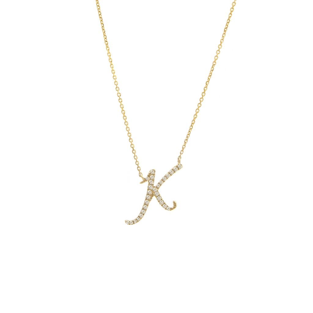 Dainty Monogram Necklace - K in Gold | Altar'd State