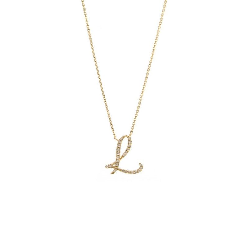 Buy Gold Plated L - Initial Pendant Necklace by MNSH Online at Aza Fashions.